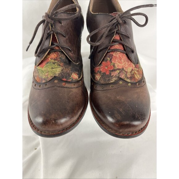 Spring Step L'Artiste Brown Marivel Leather Block Heel Shoes Womens EU Size 40 - Picture 6 of 11